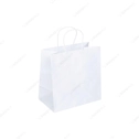 WHITE KRAFT PAPER BAG WITH HANDLE