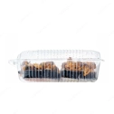 RECTANGLE CLEAR CONTAINER HINGED LID
