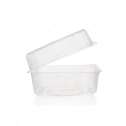 CROISSANT CLEAR CONTAINER WITH HINGED LID
