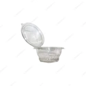 PET SALAD CONTAINER HINGED LID