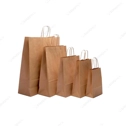 BROWN KRAFT PAPER BAG WITH HANDLE