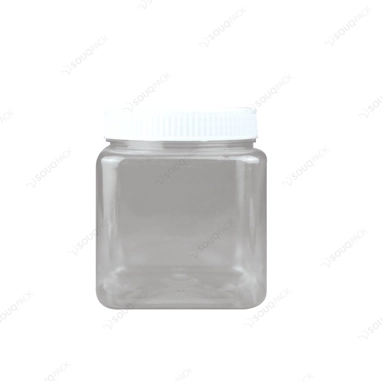 Square Jar With White Cover